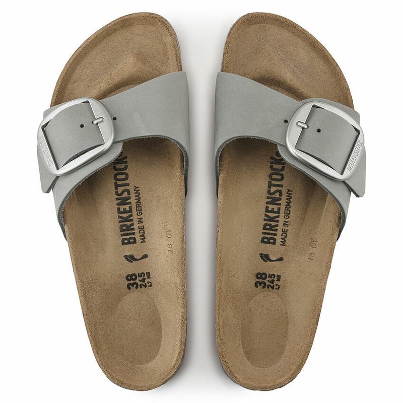 Madrid Birkenstock Big Prackou Nubuck Kozene Damske Siva | SK 134OKI